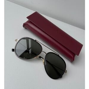 NEW Gucci GG1981S 001 Black Gold Aviator Sunglasses $545